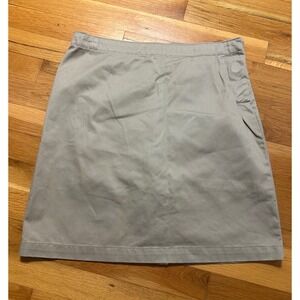 Lands End Womens Adaptive Skort Khaki Tan Magnetic Closure 528181 Size 14